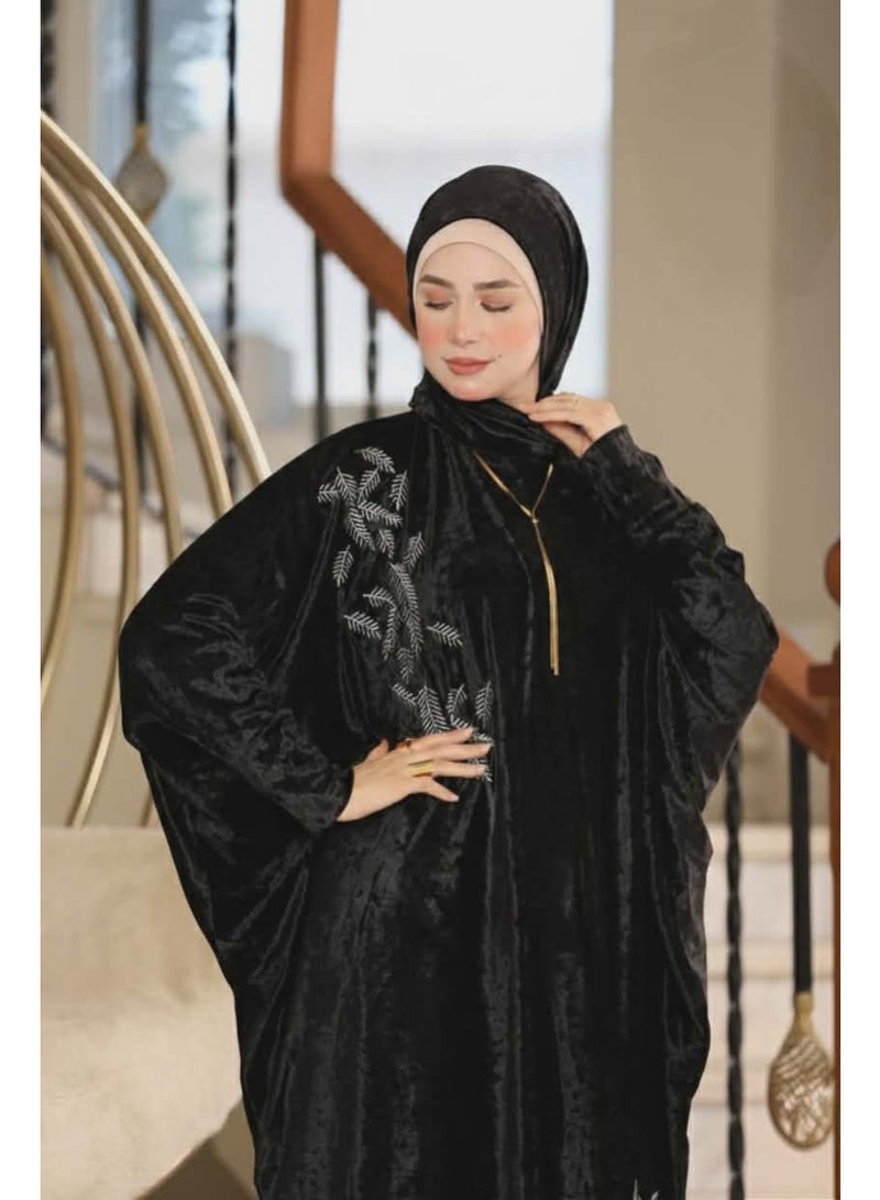 Women's prayer robe – with distinctive and elegant black embroidery - Image 4